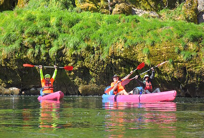 Canoéistes sur la rivière Ardèche